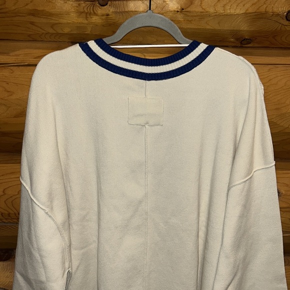 Free People Cream and Blue Cardigan - Picture 12 of 13